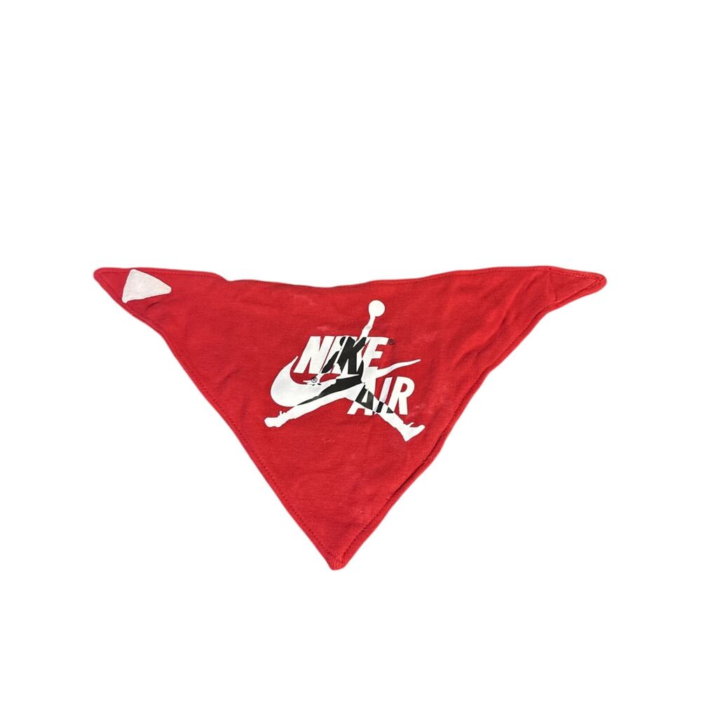 Nike Air Jordan baby bandana bib in red, white, and black